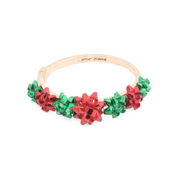 BETSEY JOHNSON multi Present Bow Hinge Bracelet - Picture 1 of 2